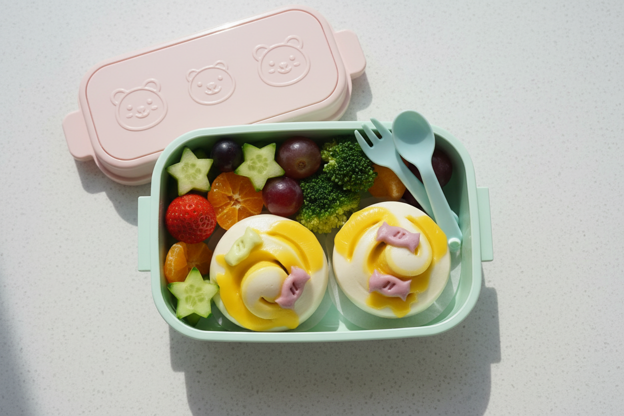 2 Flower Buns Kids Lunchbox