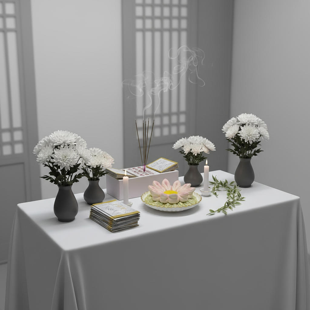 Chinese Funeral Offering Lotus Mantou