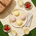 Picnic flat lay featuring your spiral mantou pops
